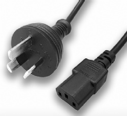 Australia AS/NZS 3112 Plug To IEC 60320 C13 Connector, 3-Pin AC Power Cord