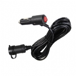 Car Cigarette Lighter with switch Male To Female Plug Solar Cable